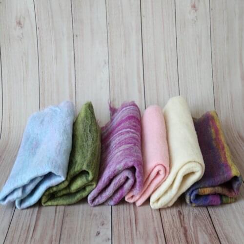 Wool Felted Layer Newborn Felt Wrap Baby Merino Fluffy Wool Layer Newborn Posing Props Baby Photography Prop Fluff Wool Blanket