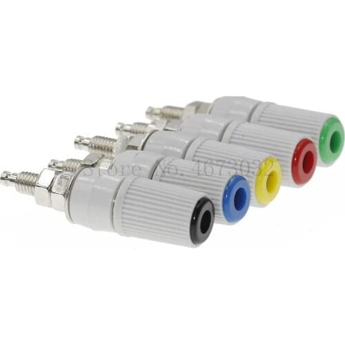 10PCS High Current 30A M5 Type 4mm Amplifier Female Banana Jack Socket Test Binding Post