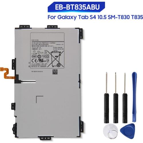 Original Replacement Samsung Battery For Galaxy Tab S4 10.5 SM-T830 T835 T830 SM-T835 Genuine Tablet Battery EB-BT835ABU
