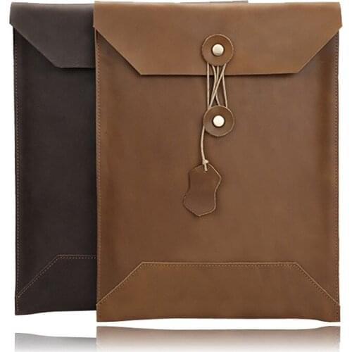Genuine Leather Laptop Bag For Mac Pro Air 15 Inch Laptop Computer Bag Tablet Protective Sleeve Laptop Case 14 Inch