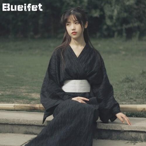 Traditional Kimono Bathrobe Samurai Robe Men Women Japanese Kimono Evening Party Performace Cosplay Halloween Harajuku Costume