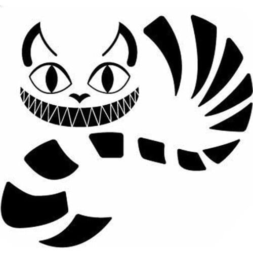 16.5*15.3CM Alice In Wonderland Cheshire Cat Vinyl Decal Car Styling Fashion Cartoon Decorative Stickers C4-0415
