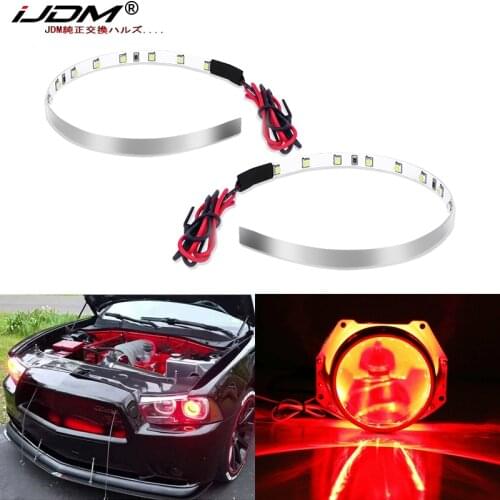 IJDM 15SMD High Power LED Demon Eye Halo Ring Kit for Car Motorcycle Headlight Projectors or Aftermarket Retrofit Projector Lens