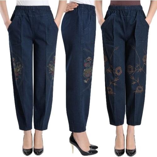 Zeongro Women's Jeans With Embroidery