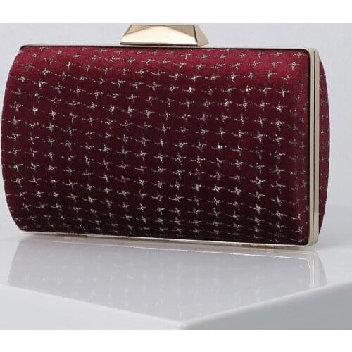 Korean Style Gold Stamp Star Velvet Evening Bag for Women Wedding Bag Phone Purse Day Clutch Bag Women Makeup Bolsas Handbags