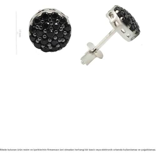 Onyx Black Cubic Zirconia Silver Women 'S Earrings