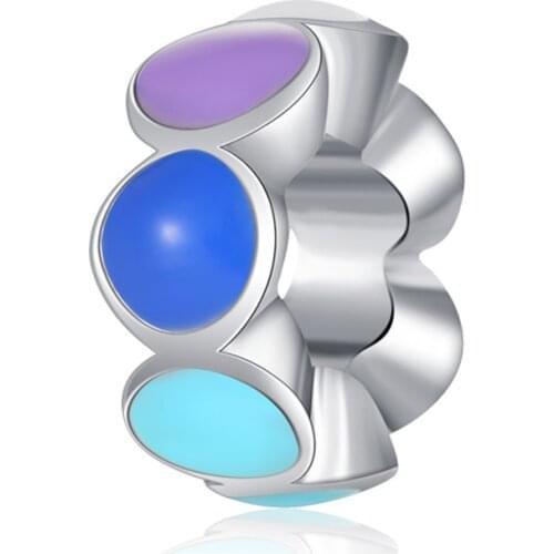 1Pcs New Pretty Color Beads DIY Pendant Suitable for Original Pandora Charm Bracelet Ladies Jewelry Making Gifts