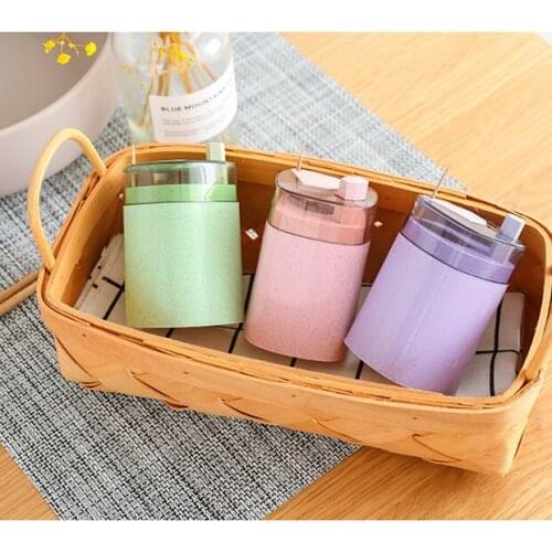 10 pcs Square Wheat Straw Press Automatic Transparent Toothpick Holder Home Desk Ornament Kitchen Toothpick Storage