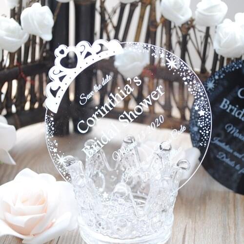 10cm Custom Size Round Shape Baby Christianing Invitation Card Unique Printing Save the Date Sample