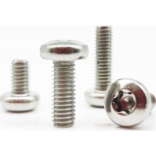 5/10/50pcs M2 M2.5 M3 M4 M5 M6 M8 GB2672 304 A2-70 Stainless Steel Six Lobe Torx Pan Round Head Screw Bolt Metric Thread 3-60mm