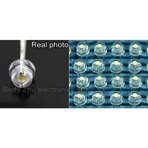 500PCS/LOT white 5mm straw hat LED lamp beads super bright LED Light-emitting diodes (leds)