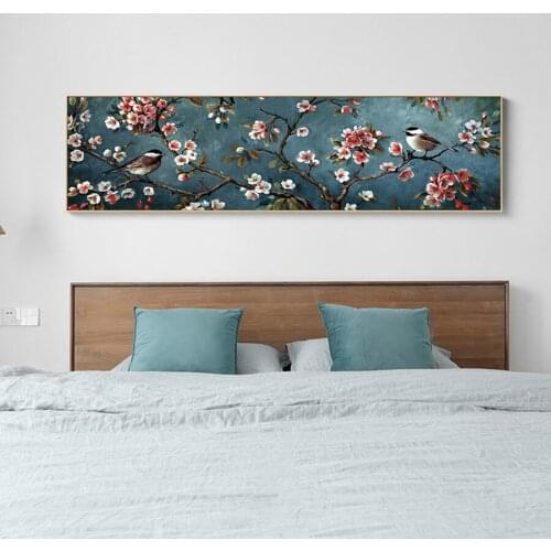 5D DIY Diamond Painting Spring Branch Bird Full Round Drill 3D Diamond Embroidery Flower Landscape Cross Stitch Kits Home Decor