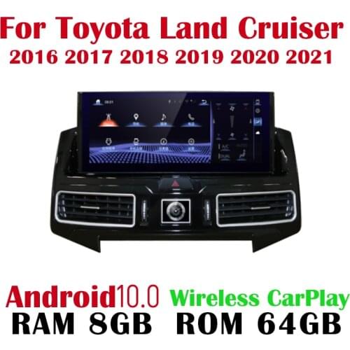 Android 10.0 8+64GB For Toyota LAND CRUISER 200 LC200 2016~2021 Car Multimedia Player Radio Gps Navigation Wireless AutoPlay