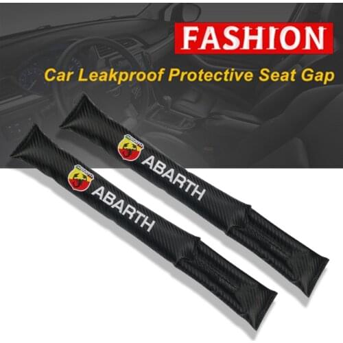 Car Seat Gap Filler Auto Seats Leak Stop Pad For Fiat Punto Abarth 500 Stilo Ducato Palio badge Accessories Car Styling