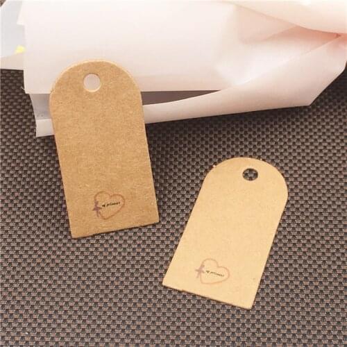 Thank You Tags For Gift Tags Handmade Paper Kraft Tags Wedding Etiquette Paper Labels Hang Label Supply Tags Favor 200Pcs/Lot