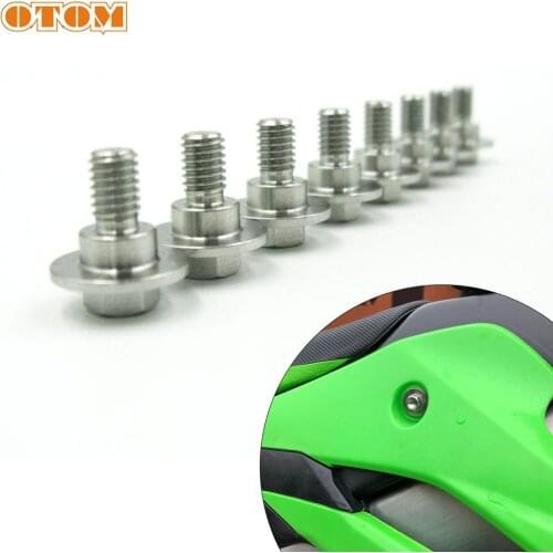 OTOM Motorcycle Stainless Steel Fairing Bolts Fuel Tank Side Cover Rear Guard Plate Screw Nuts For KAWASAKI KX KXF KLXR 125-500