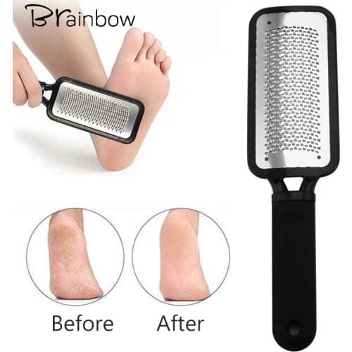 Brainbow 1PC Metal Foot File Dry Skin Callus Remover Hand RASP Scrubber Hard Dead Skin Foot Care Tool Pedicure Foot Scrubber