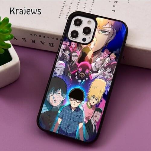 Anime Mob Psycho 100 phone Case For iPhone 5 SE 2020 6S 7 8 Plus 12 mini 11 Pro X XR XS Max Samsung S8 S9 S10 coque Cover