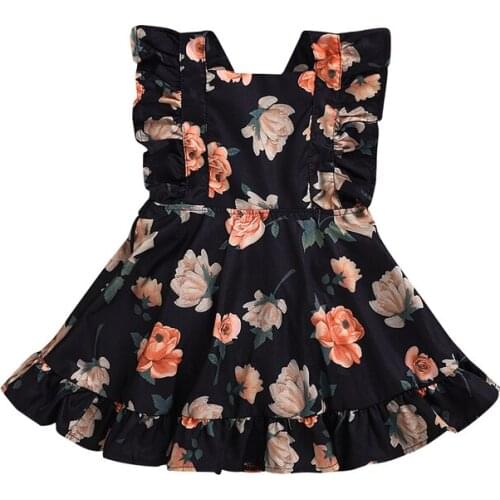 Baby Dress Girls Clothes Summer Children Cotton A-Line vest Dress Kids Clothes Floral Princess Tutu Dresses
