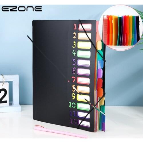EZONE A4 Folder Desk Organizer Multi-layer Folder for Documents Office Supplies File Test Paper Student Stationery Organizer