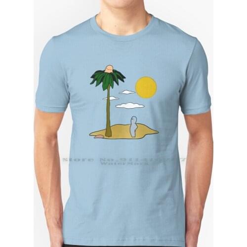 Cocoshaker Palm Sunshine T Shirt 100% Pure Cotton Summer Coconut Sun Nostalgia Cloud Vintage 80s Palm Cartoon Short Geek Old