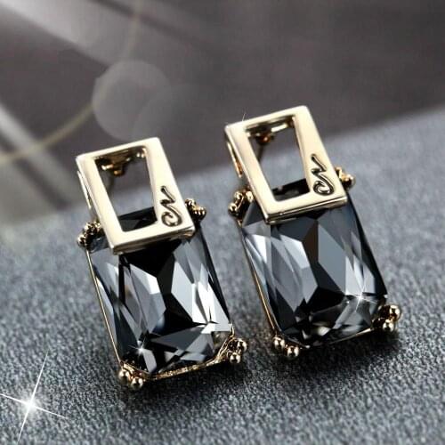 Exquisite Square Rhinestone Earring Vintage Statement Earring Fashion Jewelry Earrings For Women Gift wholesale New E2852019