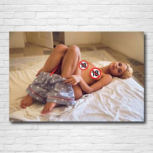 Beauty Wallpaper Print Short Hair Girl Sexy Blonde Women Adult Picture Posters Canvas Wall Art Paintings for Home Room Decor