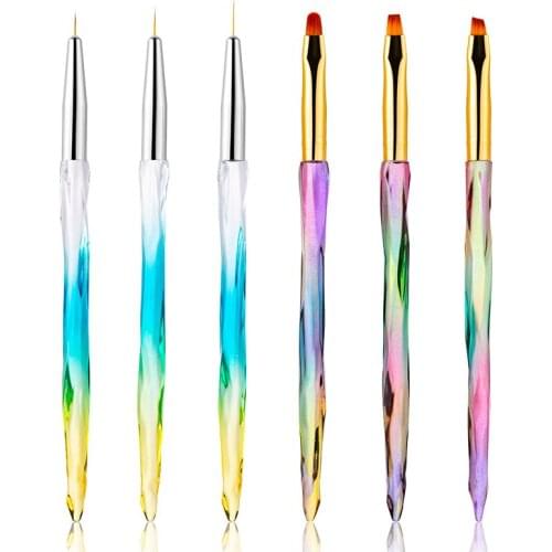 Nail Art UV Gel Brush Gradient Liner Painting Flower Lines Stripe Drawing Extension Builder Pen Manicure DIY Tool 3Pcs/set