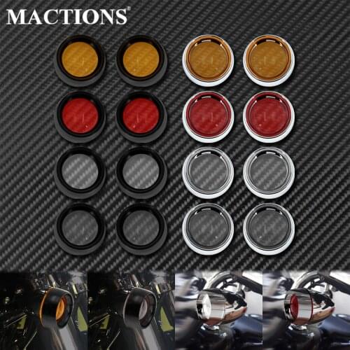 Motorcyle Visor Style Turn Signal Light Ring Bezel Lens Cover 2PCS For Harley Touring Dyna Softail Sportster XL Road Glide FLHX
