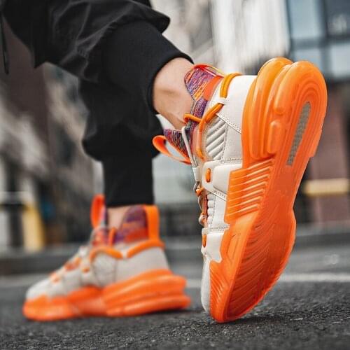 High Quality Sneakers Man Breathable Flying Woven Men Running Shoes Platform Chunky Sport Shoes Outdoor Walking Shoes Zapatillas