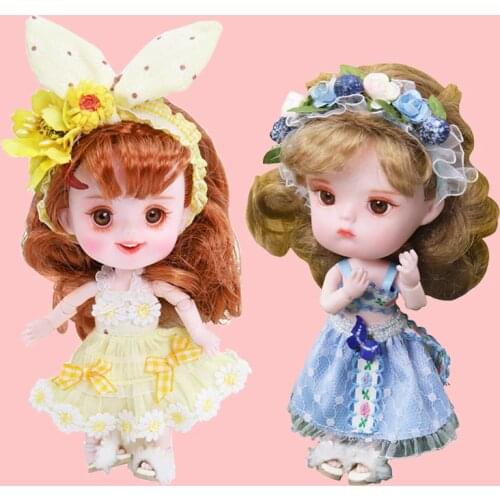 1/12 BJD doll 26 joint body ob11 mini doll with clothes shoes 14cm Cute children gift toy, custom doll DIY Fashion doll