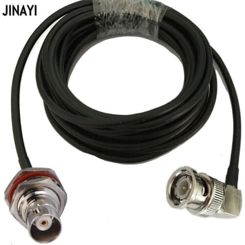 LMR195 Cable BNC Male Right Angle to BNC Female O-ring Connector RF Coaxial Jumper Cable 50ohm 1/2/3m 5m 10m 15m 20m 30m