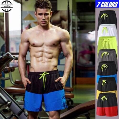 Men Sport GYM Fitness Running Shorts Quick-dry Wicking Ultra-thin Ultra-light Loose Patchwork Fifth Shorts Sweatpants with Neri