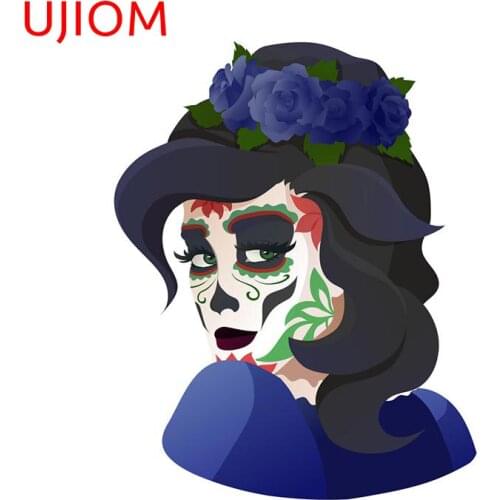UJIOM Catrina Day of The Dead Symbol of Mexico Mural Art Decor Poster Wall Stickers Personalise Bedroom Accessories Decals