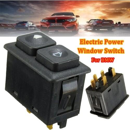 New 61311381205 Black 5 Pin Illuminated Power Window Switch Front Left Side For BMW E23 E24 E28 E30 BW102 613 113 812 05