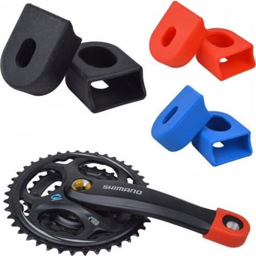 WholeSale 200pairs/lot Mountain Bike Silicone Crank Arm Protector Case Cover Cap Fixie Crankset Cycle for Road Bicycle