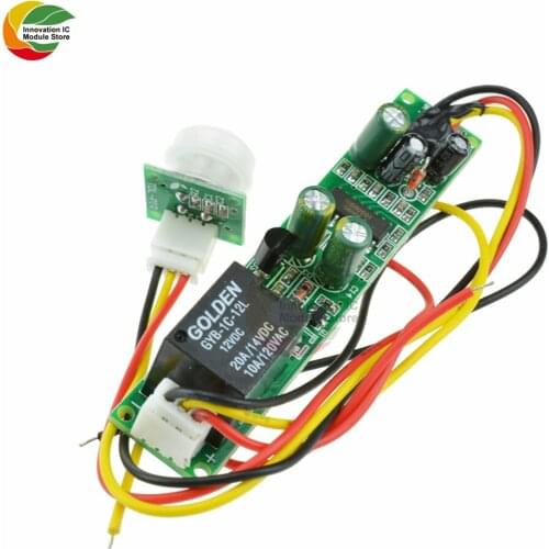 DC 12V 5A IR Pyroelectric Infrared PIR Motion Sensor Switch Detector Module Human Body Induction Sensor for Toilet Corridor