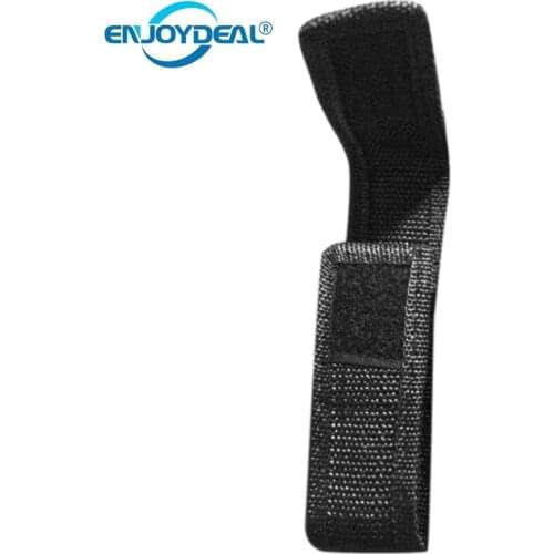 12cmx3.8cm Nylon LED Flashlight Torch Holster Holder Adhesive Belt Pouch Case Outdoor Camping Hiking Portable Belt