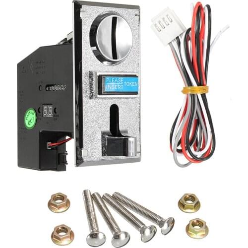 Multi Coin Acceptor Electronic Roll Down Coin Acceptor Selector Mechanism Vending Machine Mech Arcade Game Ticket Redemption