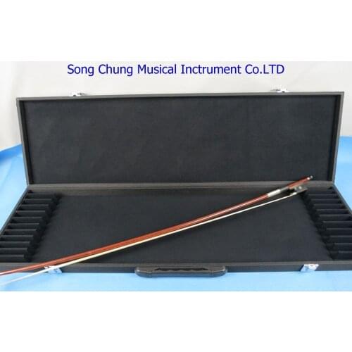 Strong black violin bow case for 12 bow holders