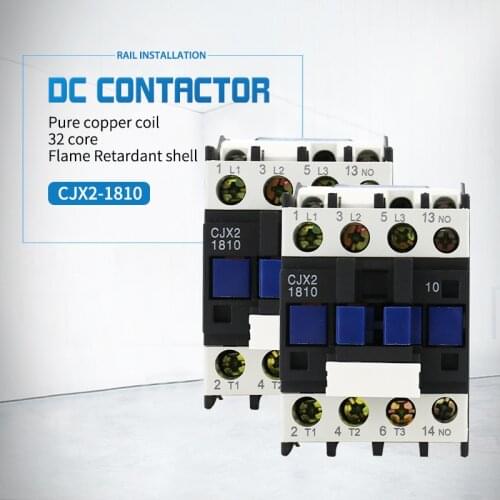 Rail Mount DC Contactor CJX2-1810Z Electric Magnetic Contactor 18A LP1-1810 contactors DC12V 24V 48V 110V for motor protection