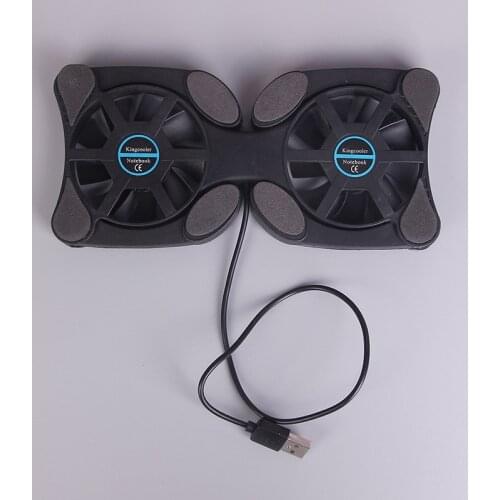 2 USB Fan Port Mini Ocus Laptop Notebook Cooling Pad Cooler Cooling Pad Folding Cooler Cooling Pad Black Color