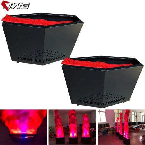 Free Shipping 2pcs/lot 1.8 Meter Silk LED Flame Light Led Fire Flame Machine With 36pcs *10mm Led Effect