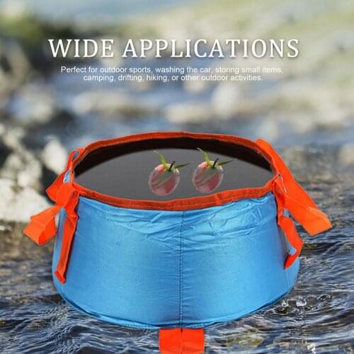 Camping Folding Wash Basin Outdoor Water Bucket Portable Waterproof Foot Washbasin Fishing Collapsible Water Container