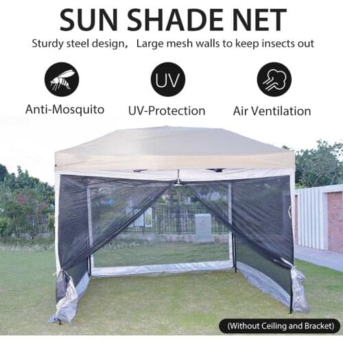 Folding Mesh Outdoor Mosquito Repellen.t Sunshade Mesh Outdoor Insect-proof Shade Transparent Cloth 300D Coated Cloth for Hiking