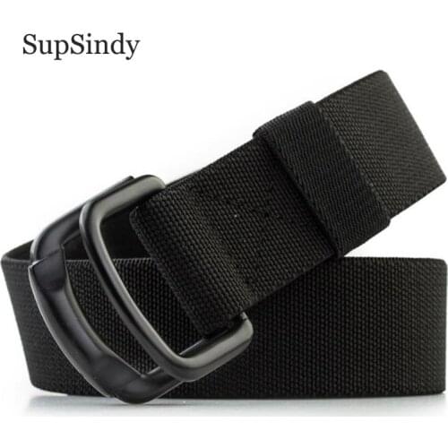 SupSindy Men&women fashion Nylon elastic belt luxury Alloy buckle canvas belt military army tactical belts for jeans Male strap