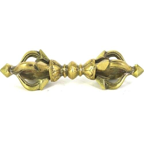 Tibetan Buddhism Copper Dorje Vajra Amulet Handmade Nepal Ornaments -9cm