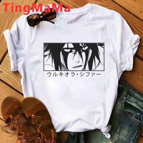 Japanese Anime Bleach T Shirt Men Kawaii Kurosaki Ichigo Graphic Tees Funny Harajuku Cartoon Zaraki Kenpachi T-shirts Male