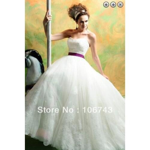 Free shipping 2015 vestido de noiva debutante dress bridal gown brides ball gown appliques sweetheart white lace wedding dresses