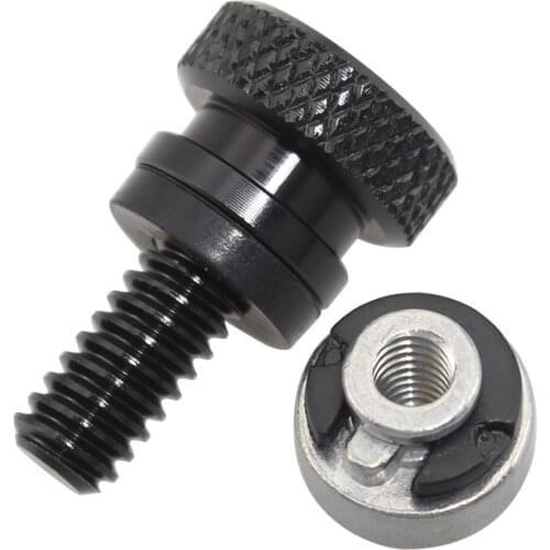 1/4" Black Rear Fender Passenger Seat Bolt Tab Screw Nut For Harley Sportster XL 883 1200 Fatboy Road King Softail Accessories